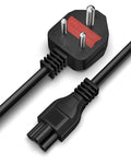 FEDUS 1.8 Meter (5.9 Feet) Long Laptop Power Cord with Protection Fuse, 2500 Watt 3 Pin IEC C5 Charger Adapter Cable Wire AC Lead for Asus/Dell/HP/Lenovo/ASUS/Acer/Samsung/Compaq & All Gaming Laptop FEDUS