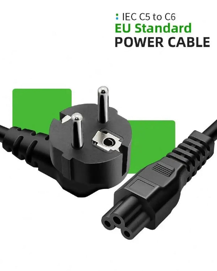 FEDUS European Laptop Computer Power Cord (C5 to SCHUKO(Europe) CEE 7/7) Replacement AC Europlug Mickey Mouse power cord. AC Cable Wire Suitable for HDTV, TVs, Printers, Monitor, 1.8M FEDUS