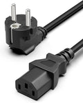 FEDUS European Power Cord IEC 320 C13 to SCHUKO(Europe) CEE7/7, 18 AWG Replacement Europlug AC Power Cable Suitable for Europe PC Computer Power Cord, Europe Monitor, Europe Printer, PDU, Europe UPS FEDUS