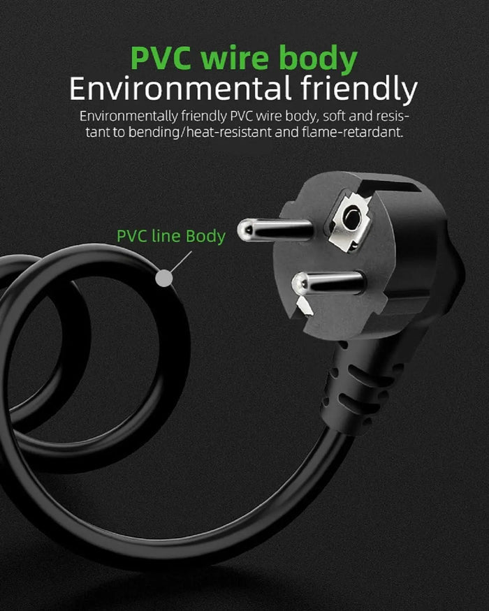 FEDUS European Power Cord IEC 320 C13 to SCHUKO(Europe) CEE7/7, 18 AWG Replacement Europlug AC Power Cable Suitable for Europe PC Computer Power Cord, Europe Monitor, Europe Printer, PDU, Europe UPS FEDUS