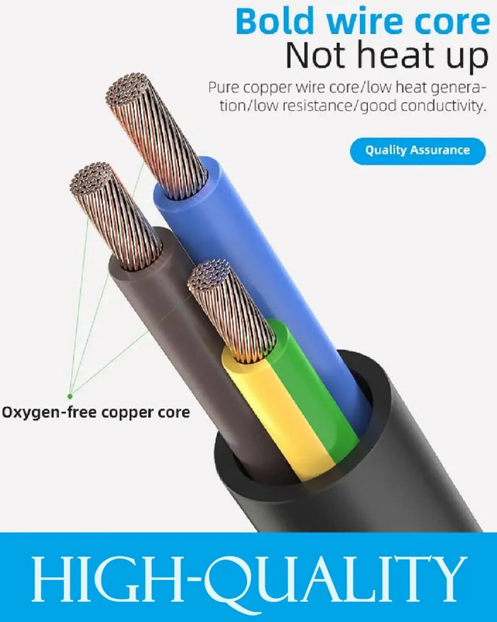 FEDUS European Power Cord IEC 320 C13 to SCHUKO(Europe) CEE7/7, 18 AWG Replacement Europlug AC Power Cable Suitable for Europe PC Computer Power Cord, Europe Monitor, Europe Printer, PDU, Europe UPS FEDUS