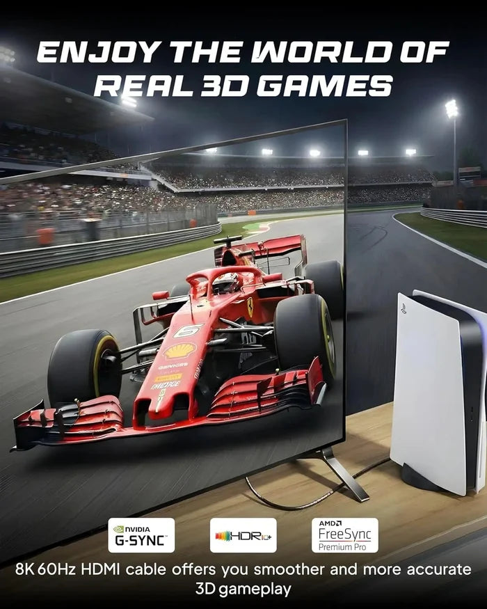 FEDUS Fiber Optic HDMI Cable Long, 8K@60Hz 4K@120Hz in-Wall Rated HDMI 2.1, 48Gbps Ultra High Speed Slim Flexible HDMI to HDMI Cable cord with Dolby Vision Atmos, HDR, eARC, HDCP For TV, Soundbar Cheeku Technologies