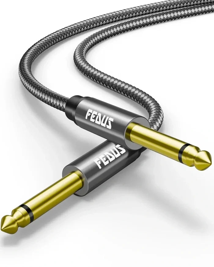 FEDUS Guitar Jack Cable, Electric Instrument Cable Bass AMP Cord for Electric Guitar, Bass Guitar, piano keyboard, Mandolin, Amplifier, Speaker, 1/4 inch Mono Jack 1/4" TS Cable Cheeku Technologies