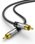 FEDUS Subwoofer Cable, 24K Gold-Plated Oxygen-Free Copper Double Shielded RCA To RCA Audio Cable, Cable for Home Theatre, Subwoofer, Power Amplifier, AVR, Hi-Fi Systems, Sound Bar, Car Audio FEDUS