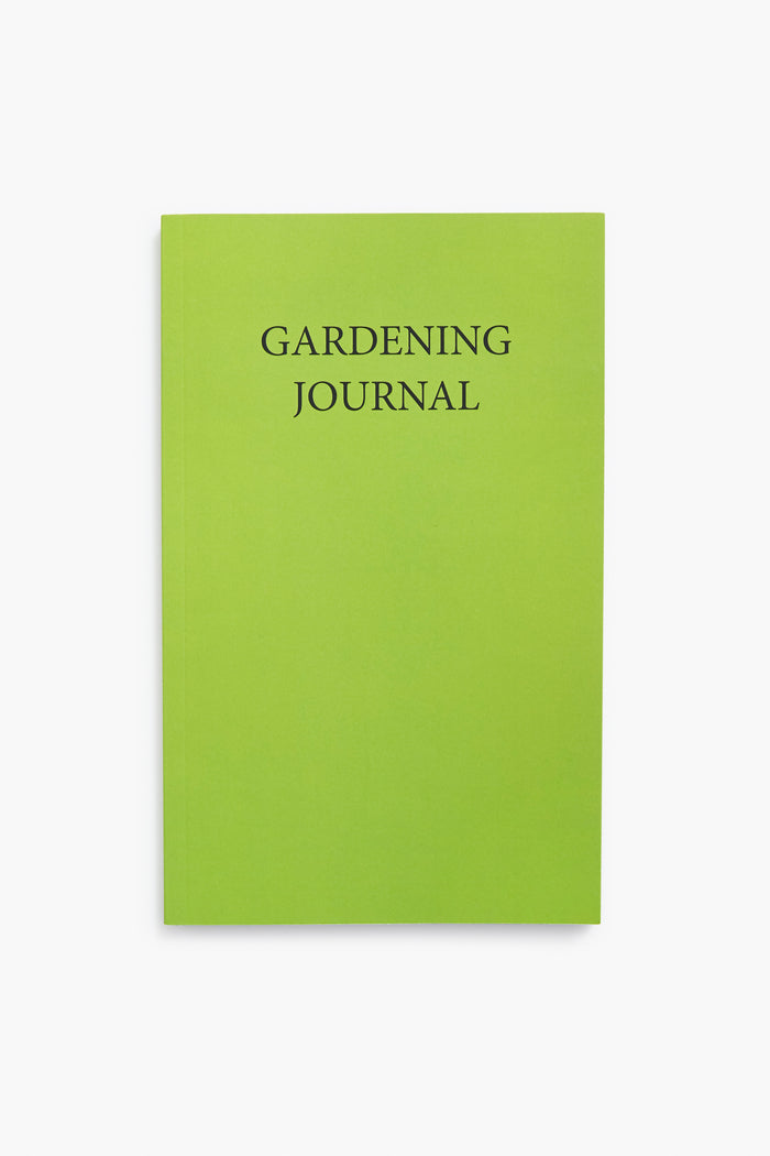 A green Gardening Journal by Beech Cottage Press with black cover text, perfect as a gift for gardeners.