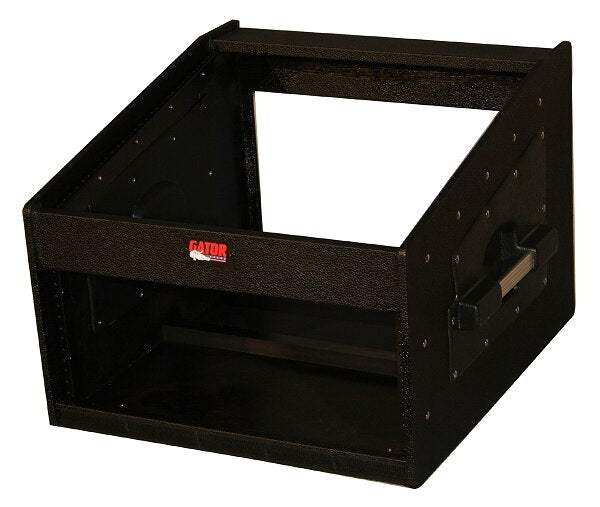 Gator GRCW-10X4 Slant Top Wood Console Rack with 10-Space - Audiofeen