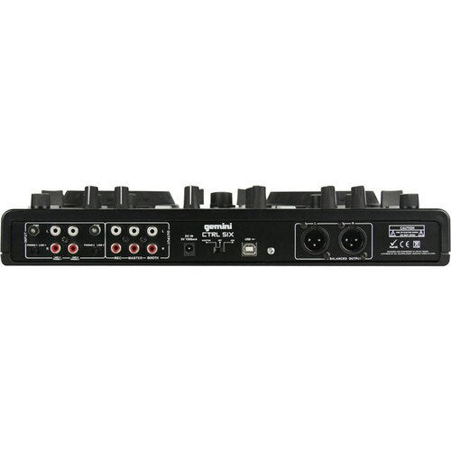 Gemini CTRL-SIX USB DJ Mixer-Controller with Audio Interface - Audiofeen