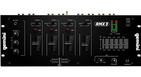 Gemini RMX3 Professional 3-Channel 19-inch DJ Mixer - Audiofeen