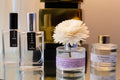 Introduce a touch of elegance to any room with our Matte Black Glass Reed Diffuser.  The sleek cylinder design adds a modern feel, while the organic diffuser base and premium fragrance oils create a long-lasting, continuous scent of Arabian Oud Enjoy the benefits of a luxurious and sophisticated atmosphere.