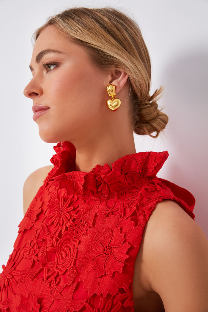 Gold Little Love Bubble Earrings