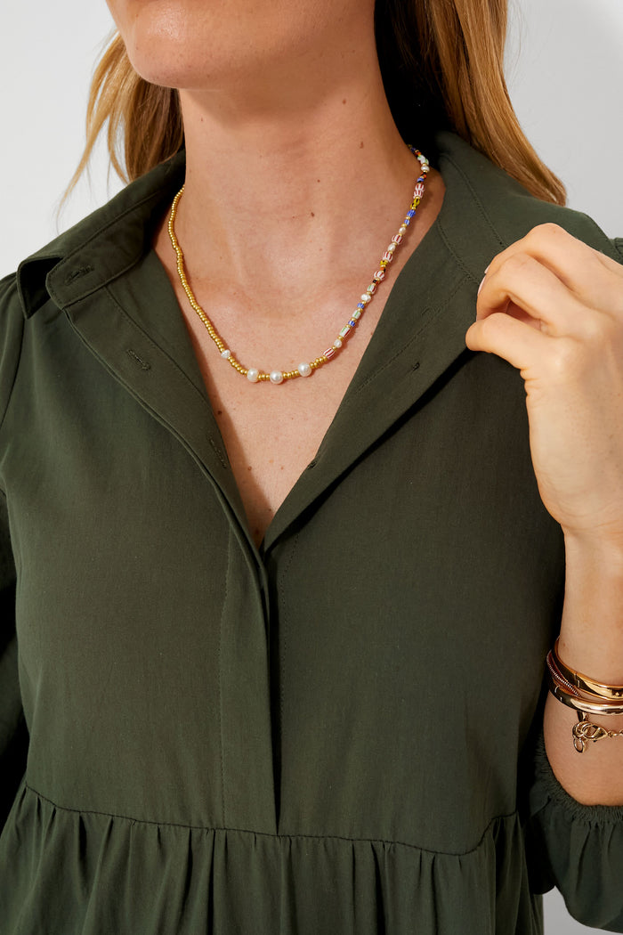 Gold Mixed Elements Necklace