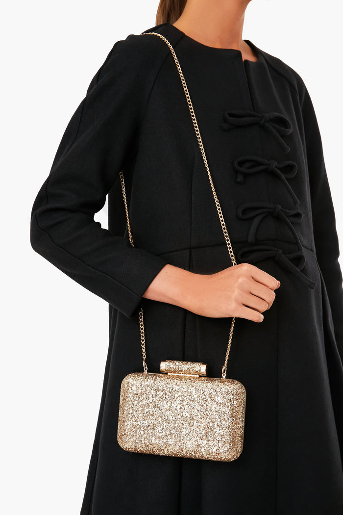 Gold Rosie Glitter Clutch