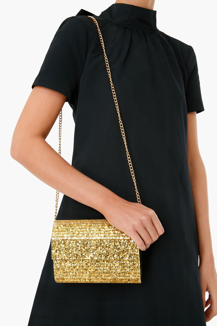 Gold Stacer Acrylic Clutch