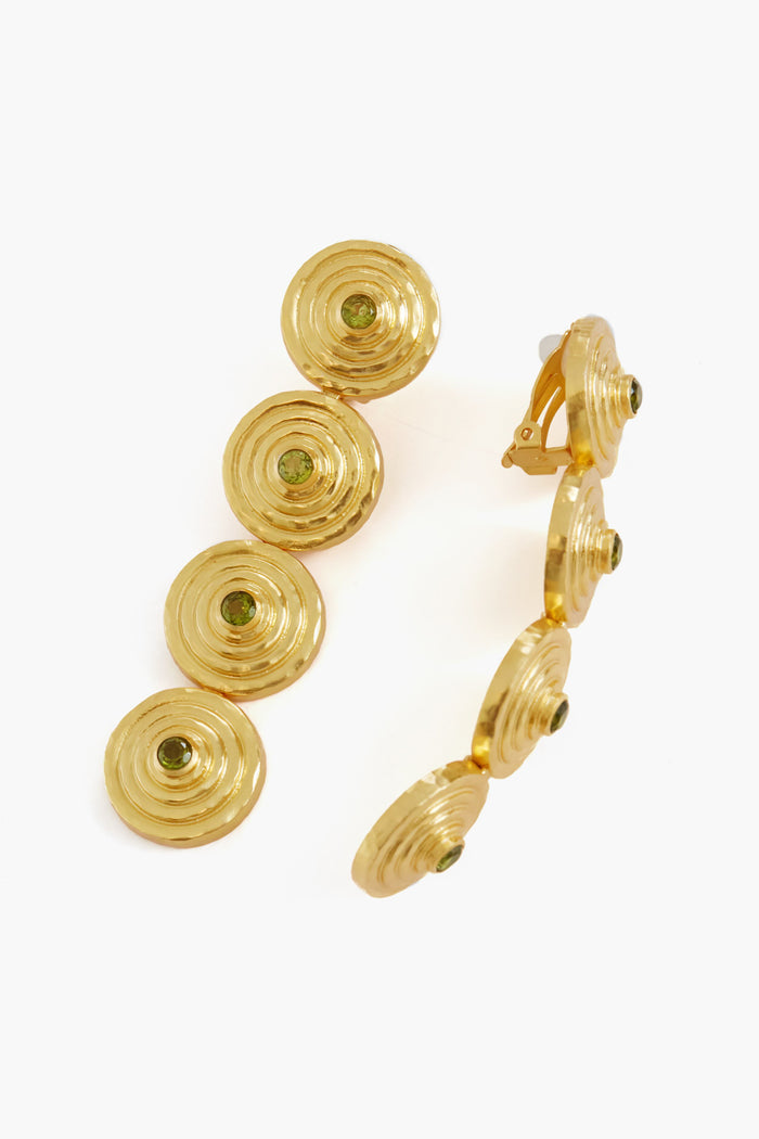 Green Tourmaline Quartz Hera Earrings