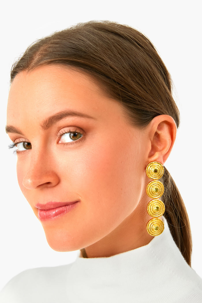 Green Tourmaline Quartz Hera Earrings