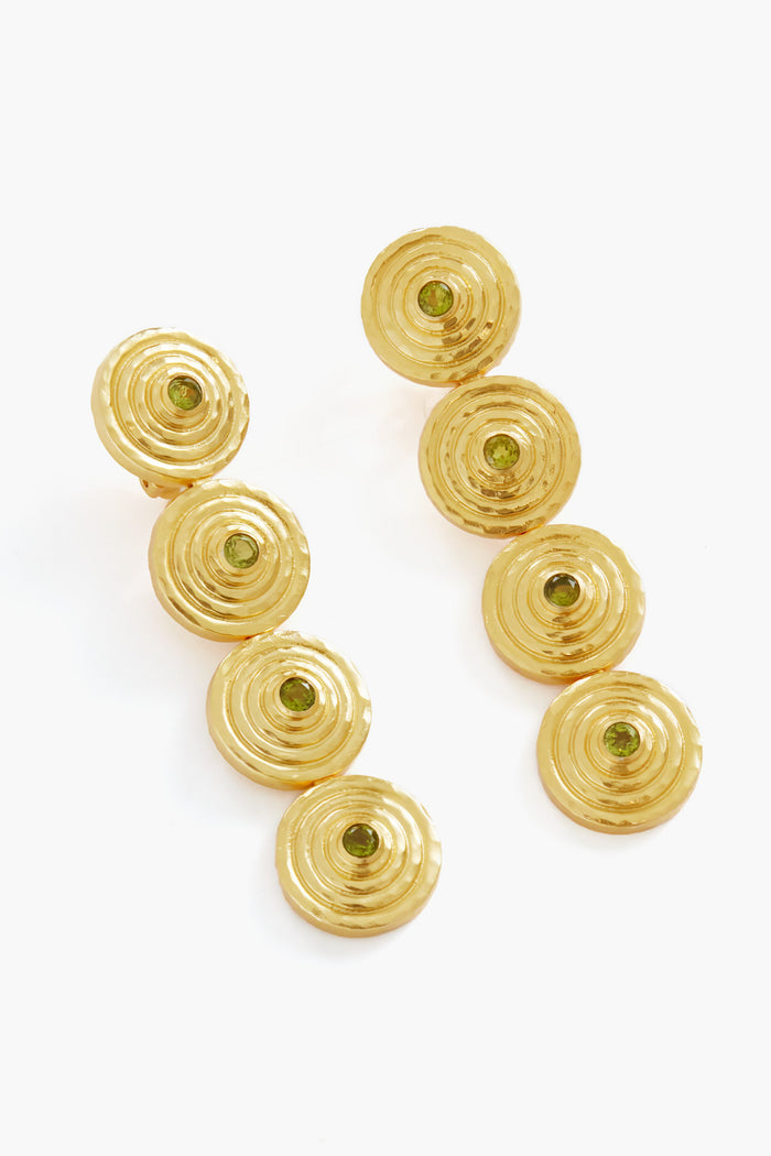 Green Tourmaline Quartz Hera Earrings