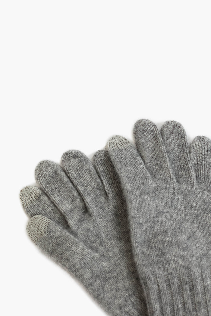 Grey Cashmere Texting Gloves
