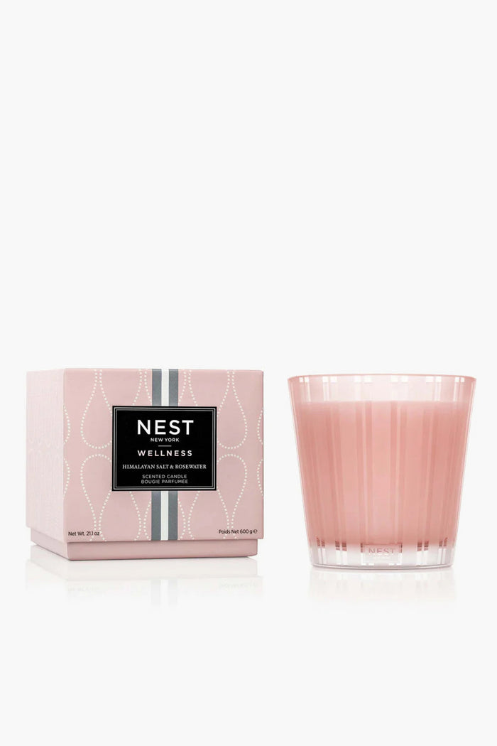 Himalayan Salt and Rosewater 3 Wick Candle