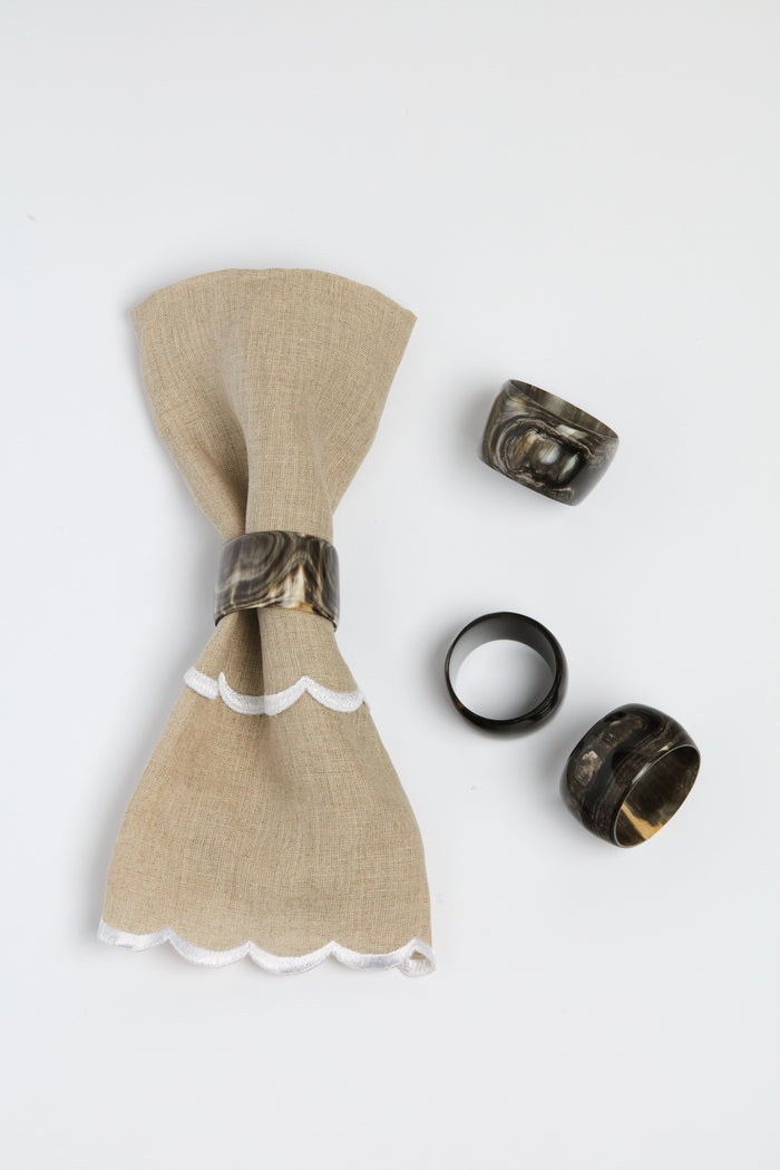 Horn Napkin Rings (Set of 4)