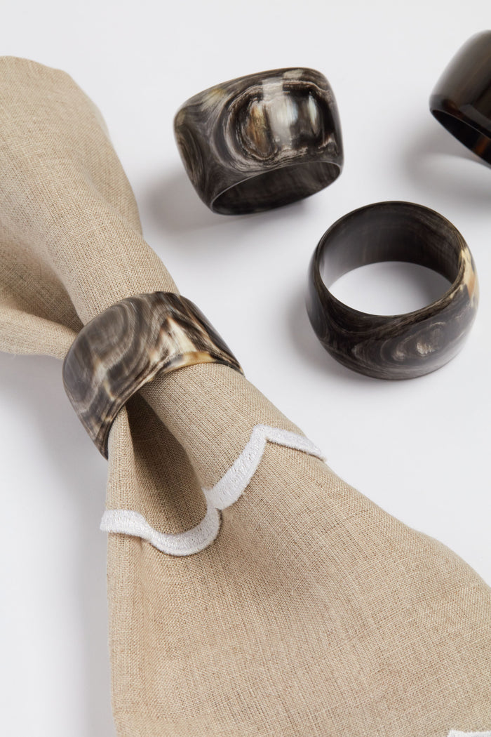 Horn Napkin Rings (Set of 4)