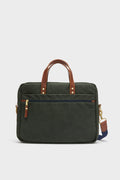 Hunter Green Waxed Canvas Laptop Bag