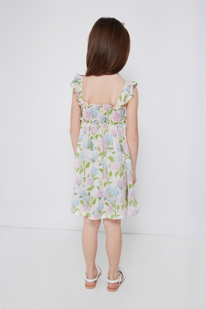 Hydrangeas Smocked Ruffle Sundress