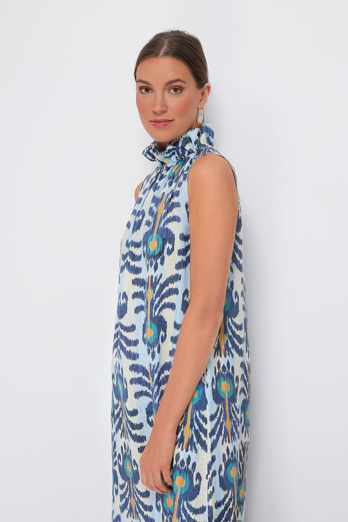 Ikat Blue Sundrop Dress