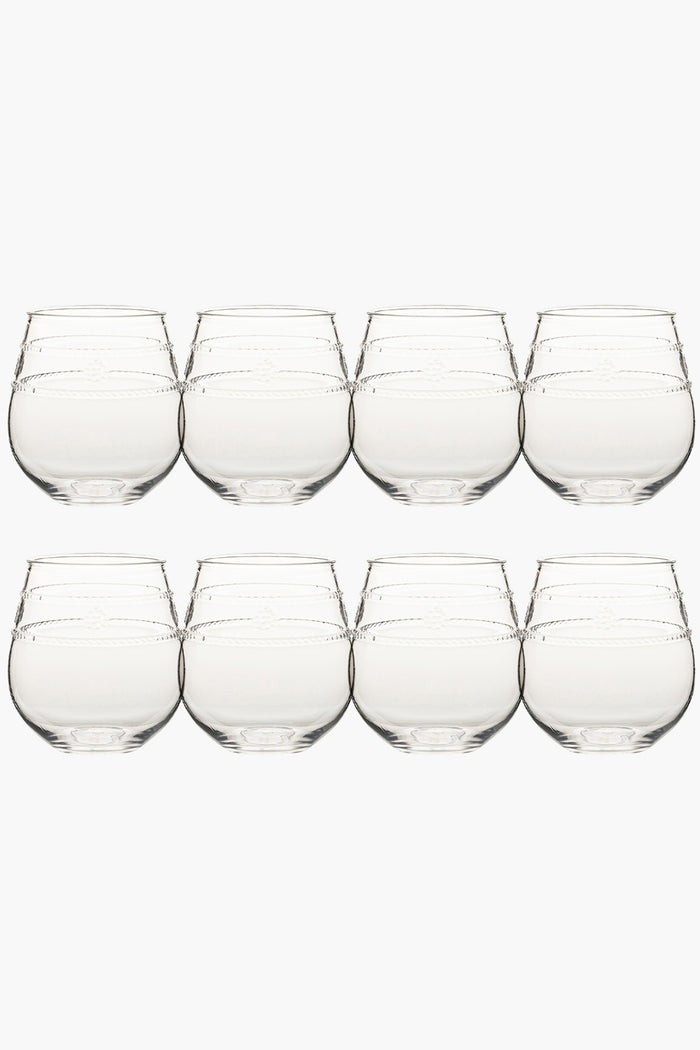 Isabella Acrylic Stemless Wine Glass Set Of 8