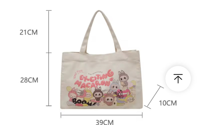 Labubu The Monsters Canvas Tote Bag