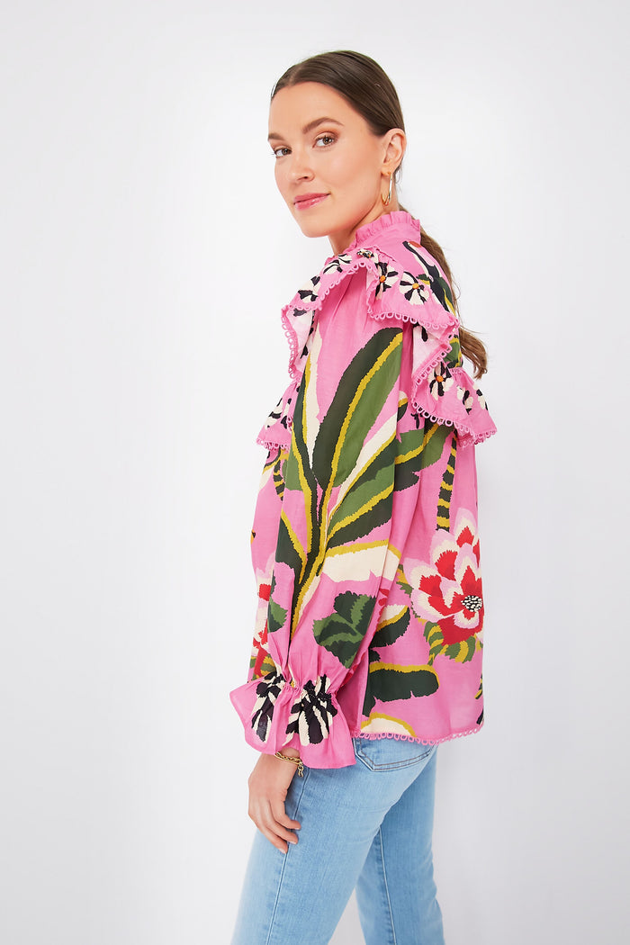 Leopard Forest Pink Blouse