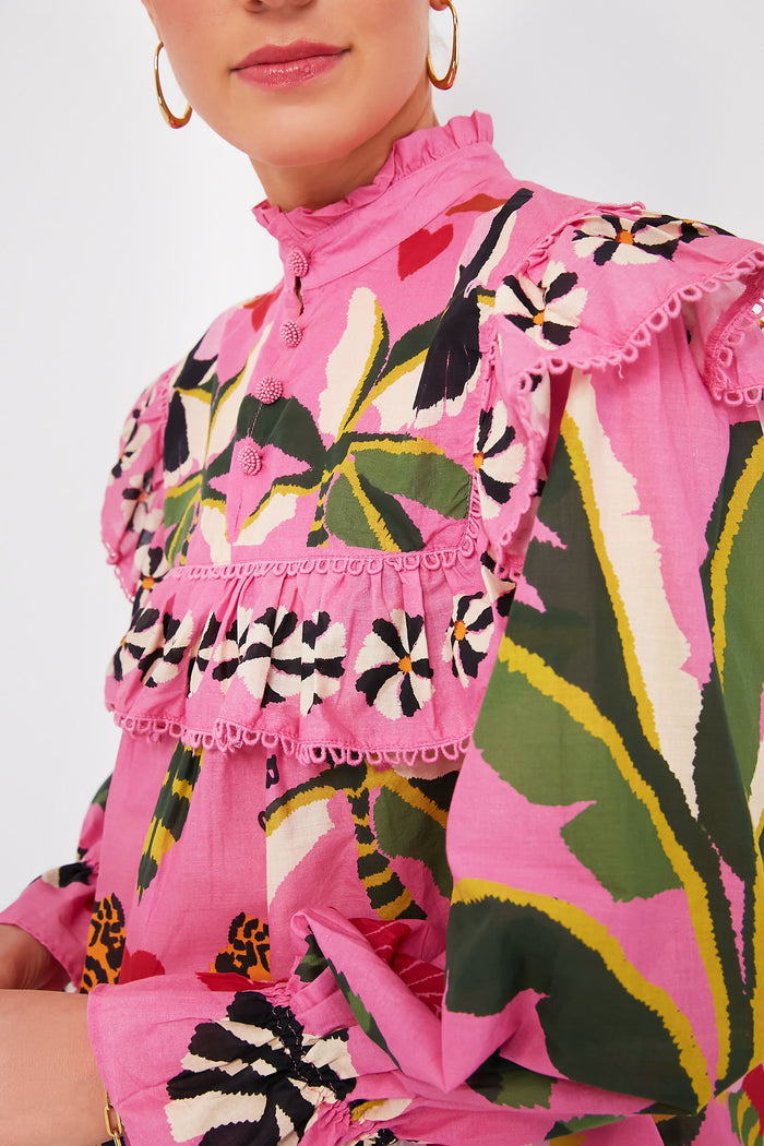 Leopard Forest Pink Blouse