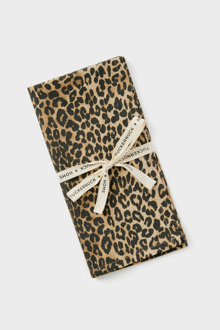 Leopard Printed Napkins Set of 4