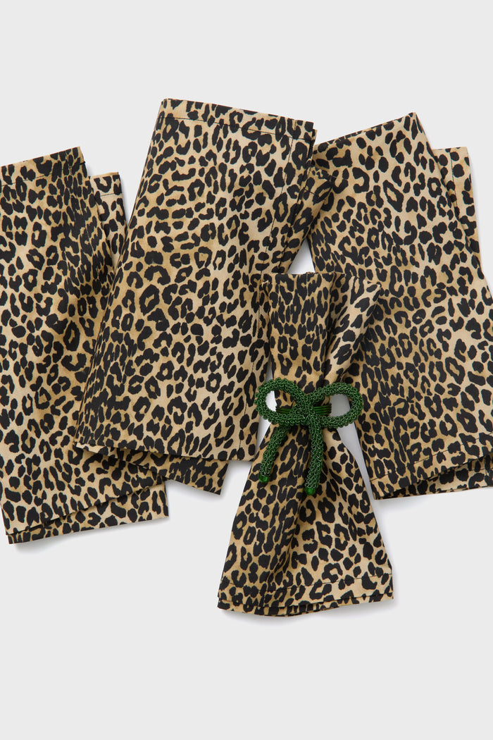 Leopard Printed Napkins Set of 4
