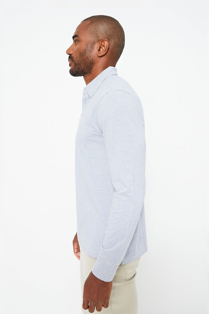 Madaket Stripe Long Sleeve Movement Polo