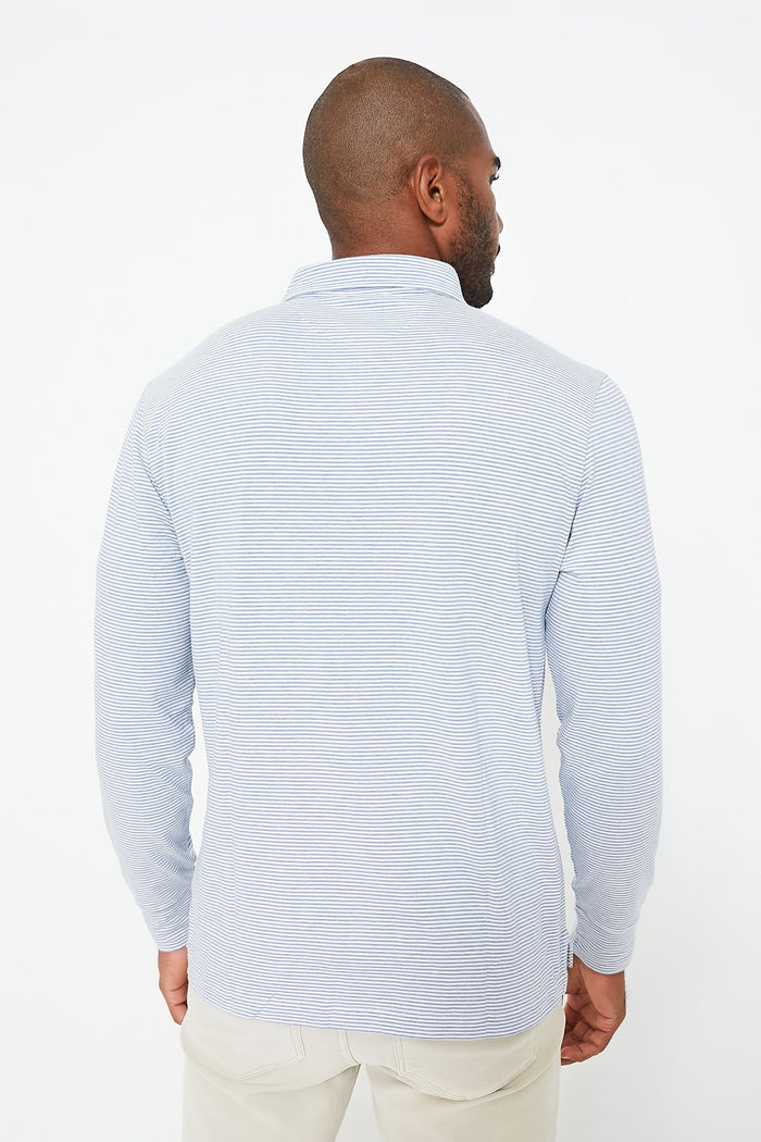 Madaket Stripe Long Sleeve Movement Polo