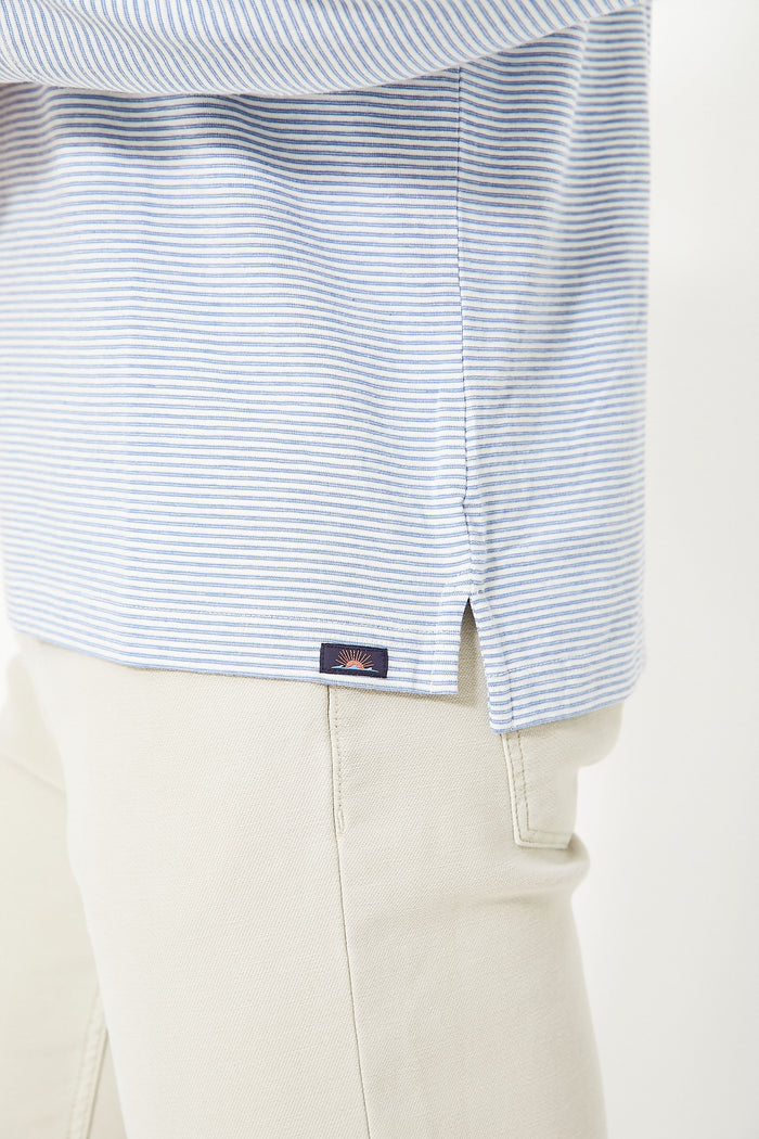 Madaket Stripe Long Sleeve Movement Polo