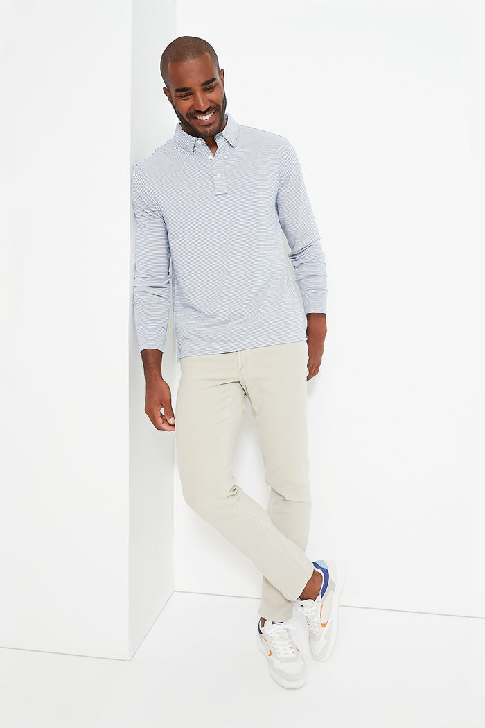 Madaket Stripe Long Sleeve Movement Polo