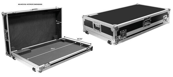 Marathon MA-M324W Mixer Case with Low-Profile Wheels - Audiofeen