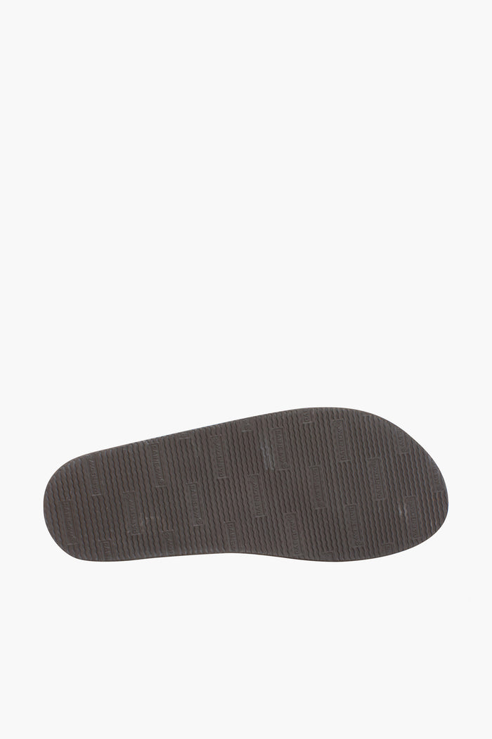 Men's Brown Classic Rubber Single Layer Arch Support Sandal