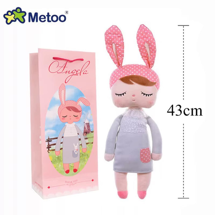 Metoo Angela Bunny Grey Dress 43cm with gift bag