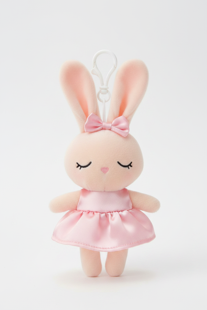 Pink Bunny Keychain