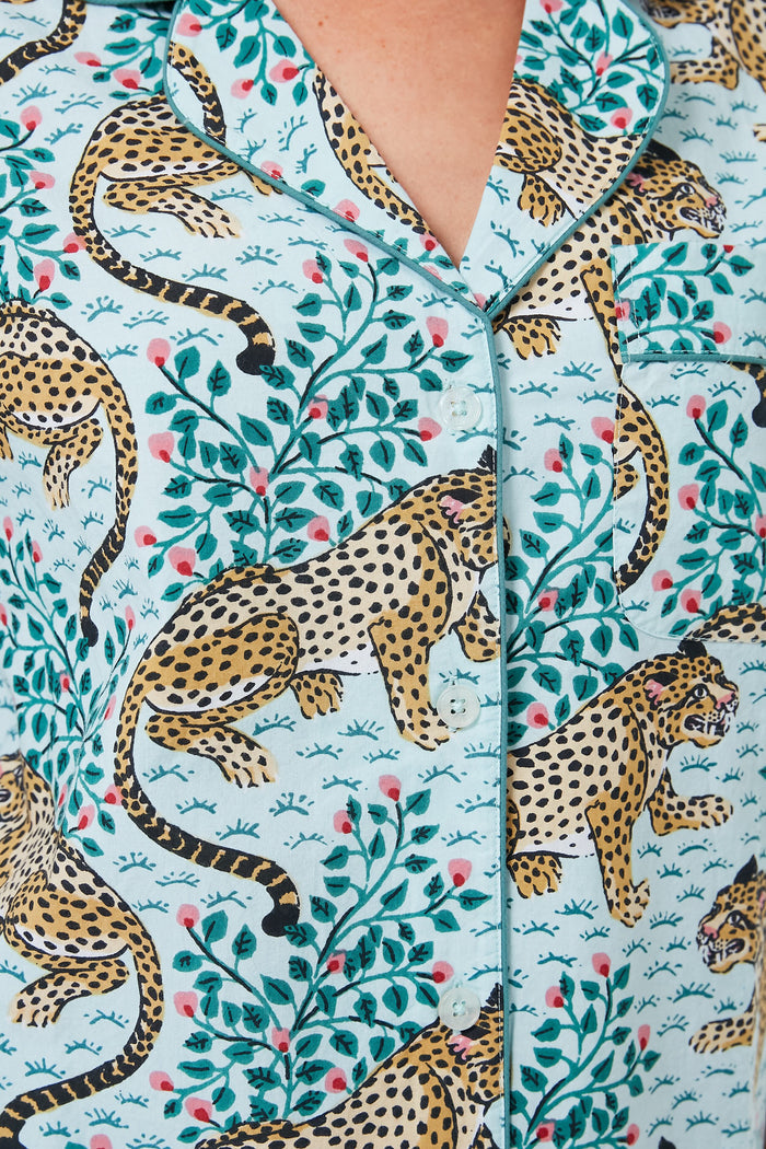 Mint Bagheera Leopard Short PJ Set
