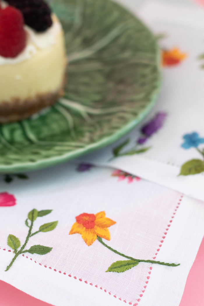 Multi Floral Cocktail Napkins Set of 4