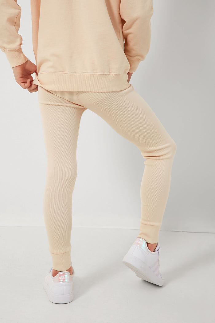 Natural Essential Rib Leggings