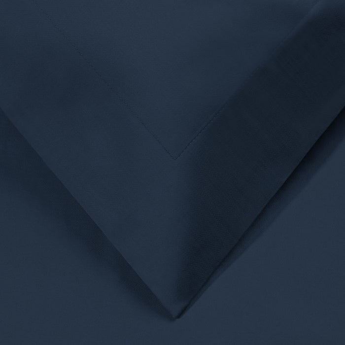 Navy Blue King Cotton Washable Duvet Cover Set