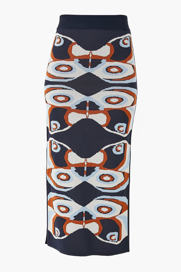 Navy Butterfly Nylah Skirt