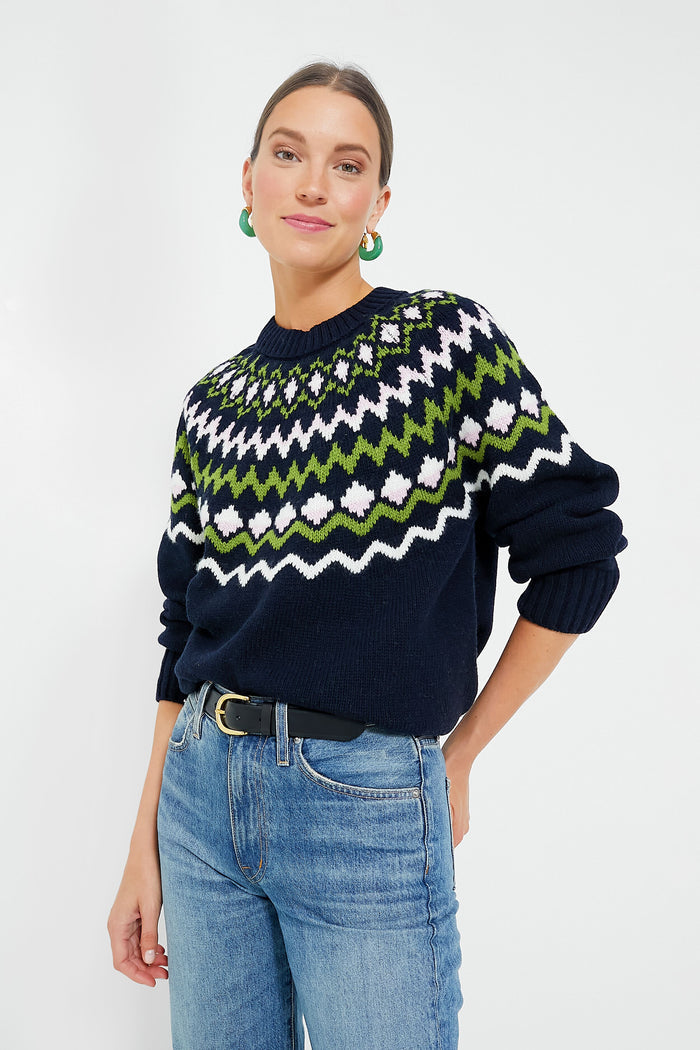 Navy Chesil Knit Sweater