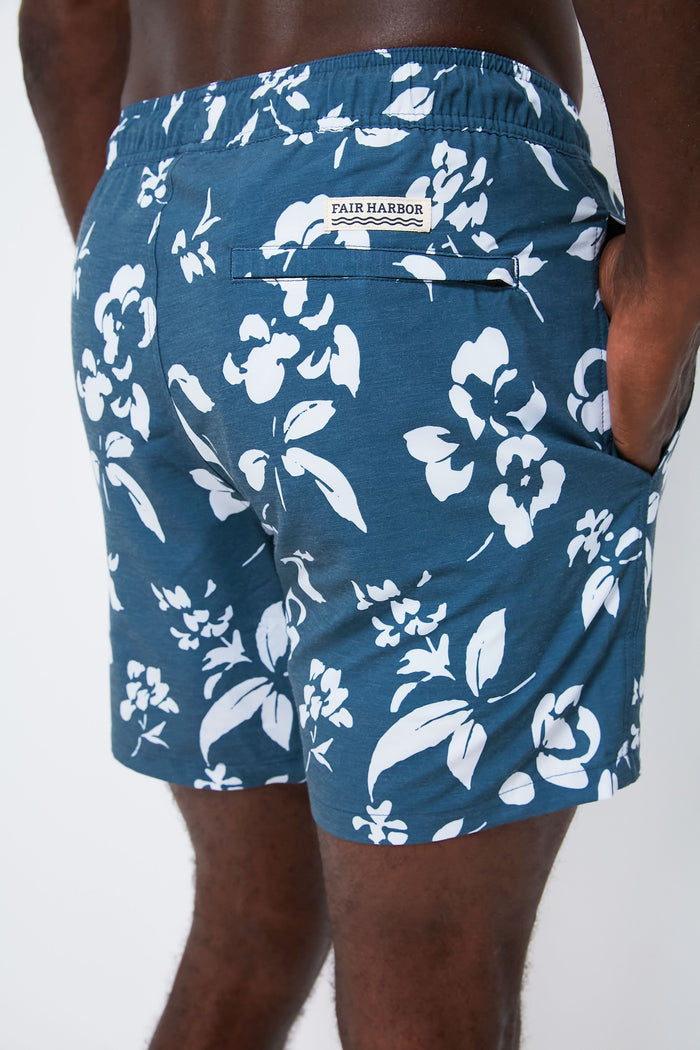 Navy Floral Bayberry Trunks
