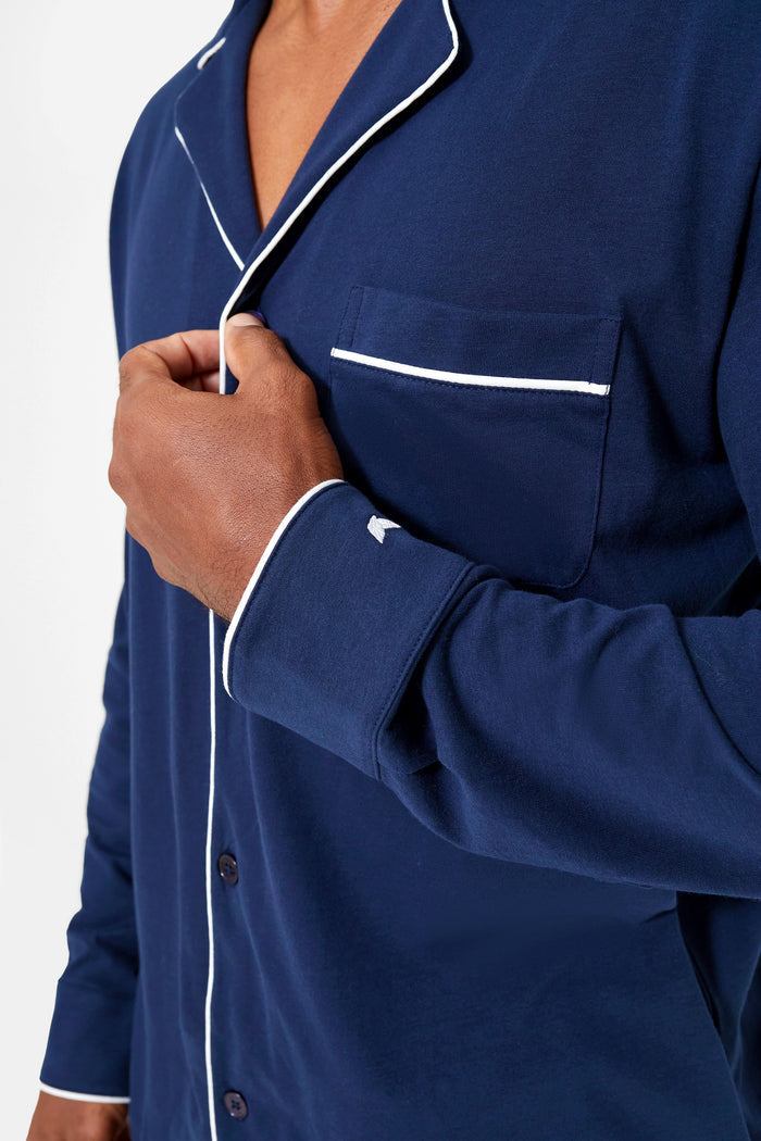Navy Luxe Pima Pajama Set