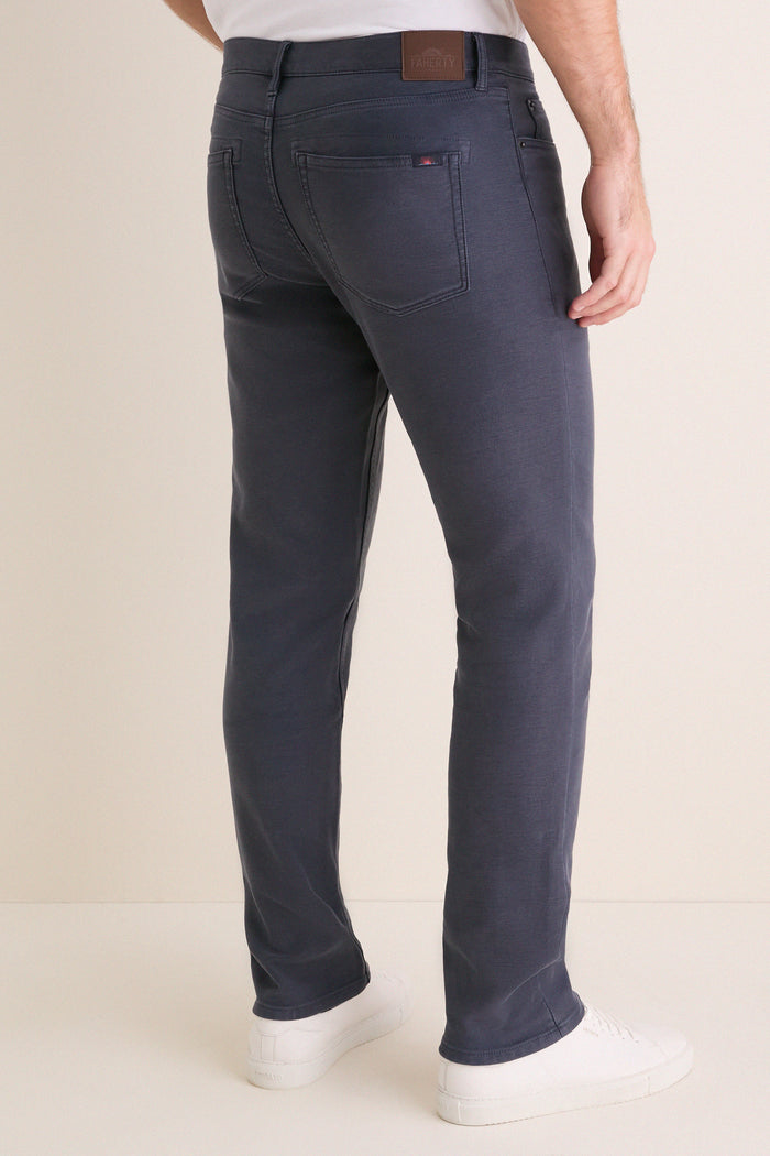 Navy Stretch Terry 5 Pocket